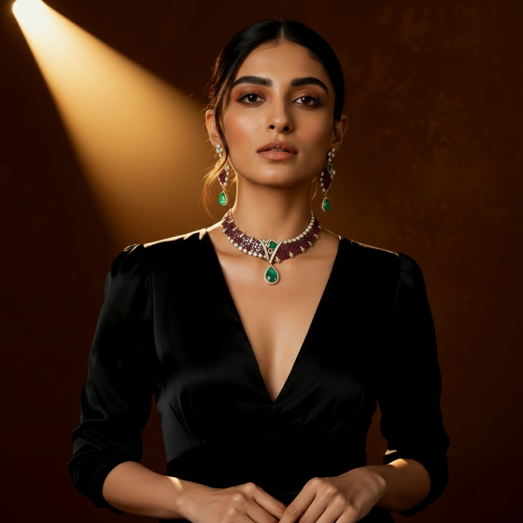 Beaded Choker Necklace and Earring Set