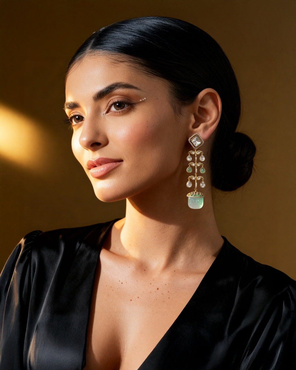 Rich & Regal Look High- End Long Earring