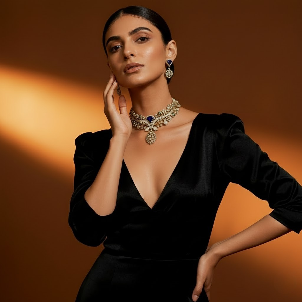 Luxury Chokar Style Necklace Set