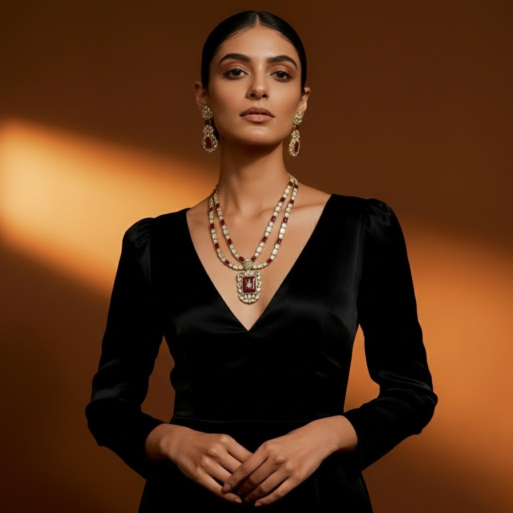 Heritage Inspired Long Necklace Set