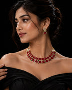 Ruby Royale Choker Necklace Set