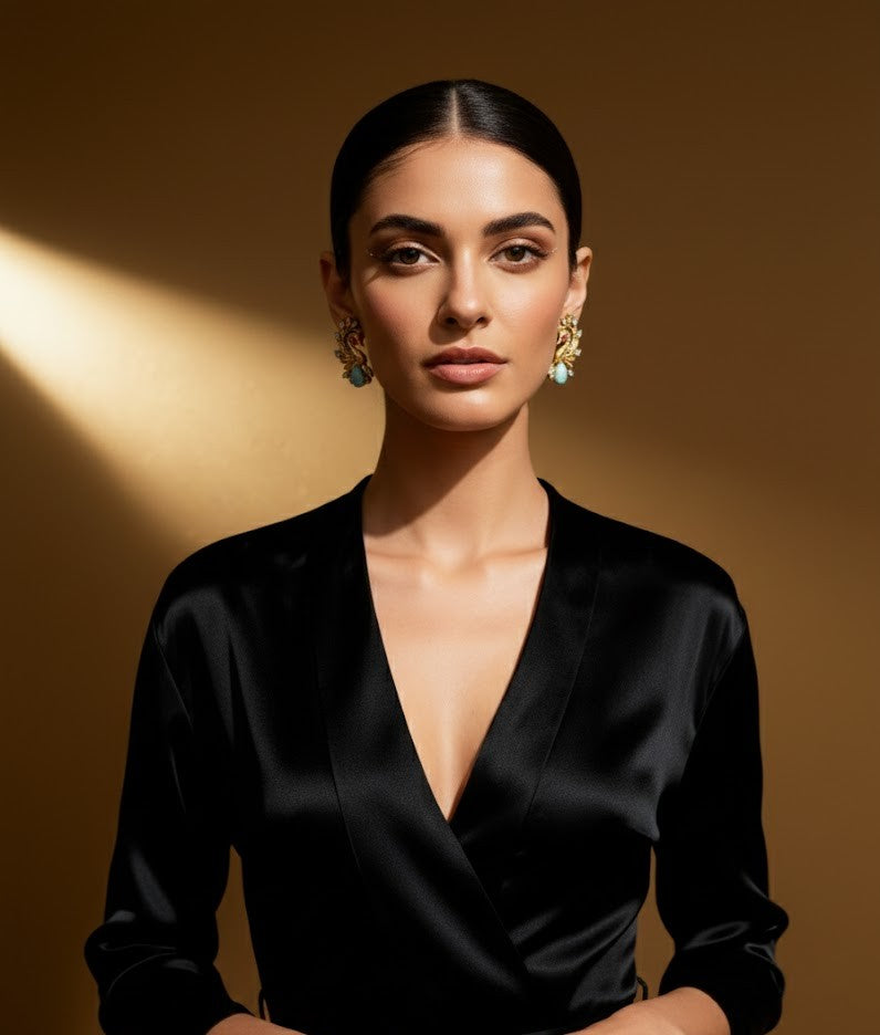 Traditional Peacock Inspired Earring