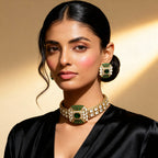 A Sleek Emereld Chokar Neckpiece