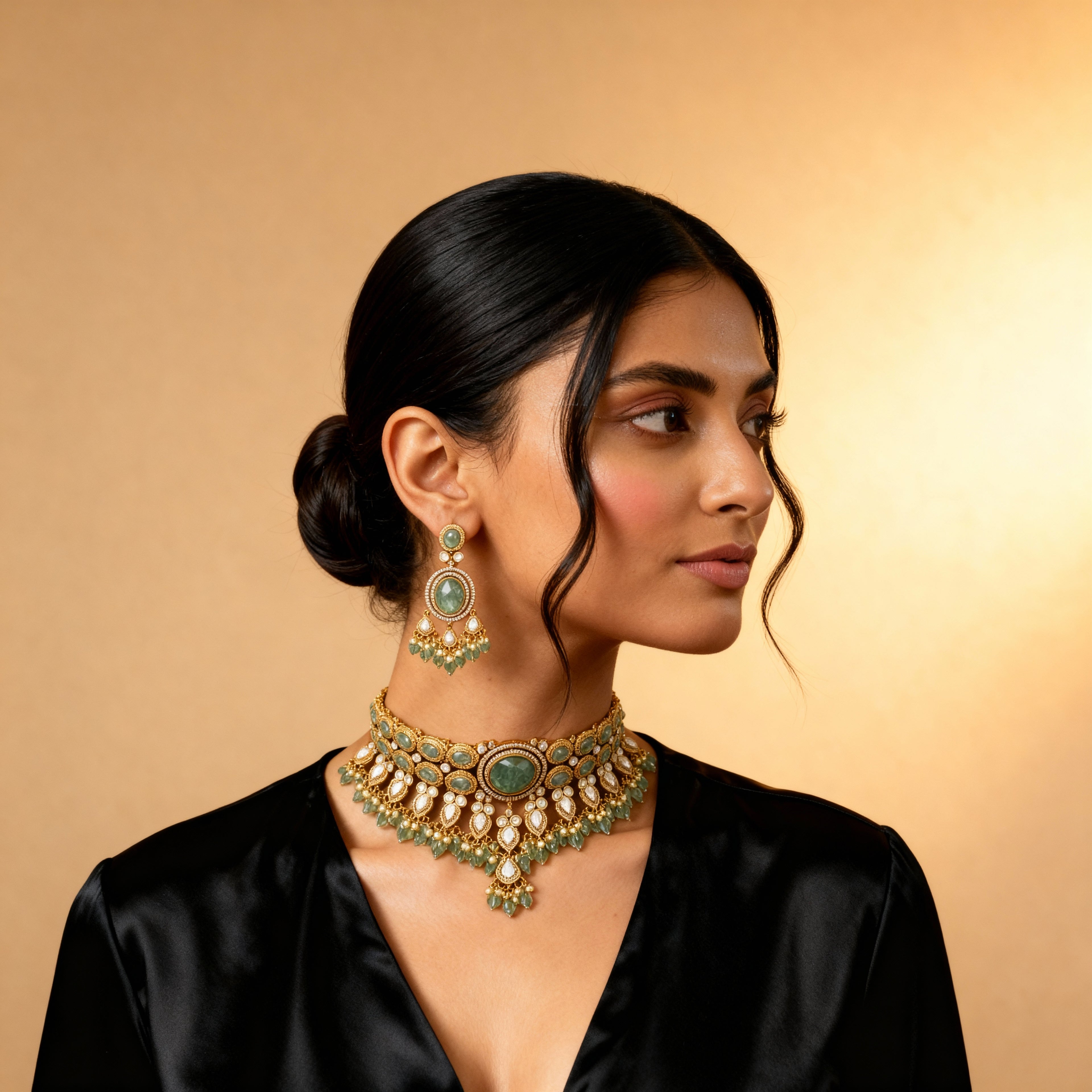 Emereld Sleek Chokar Set