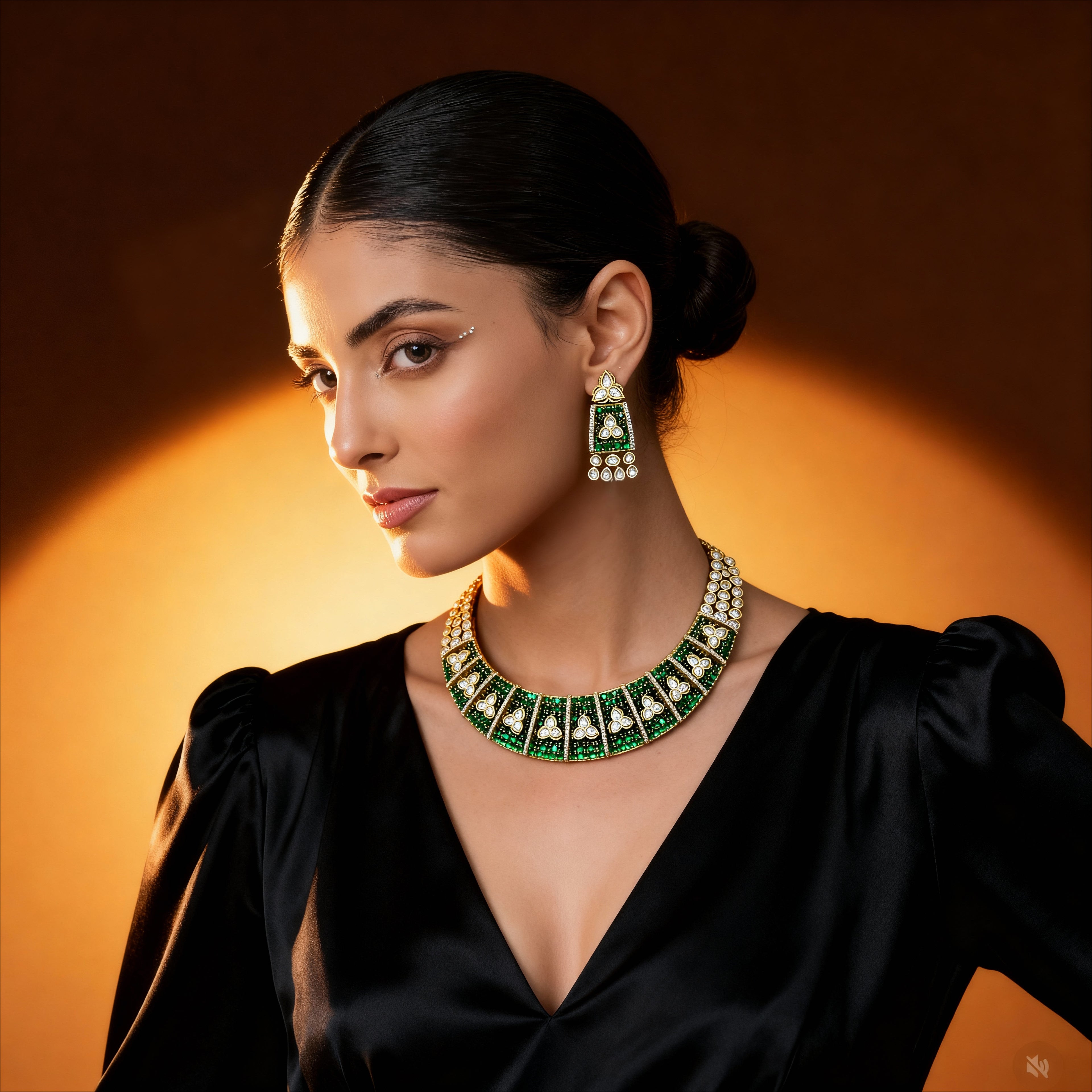 Traditional Indian Chokar Style Necklace Set