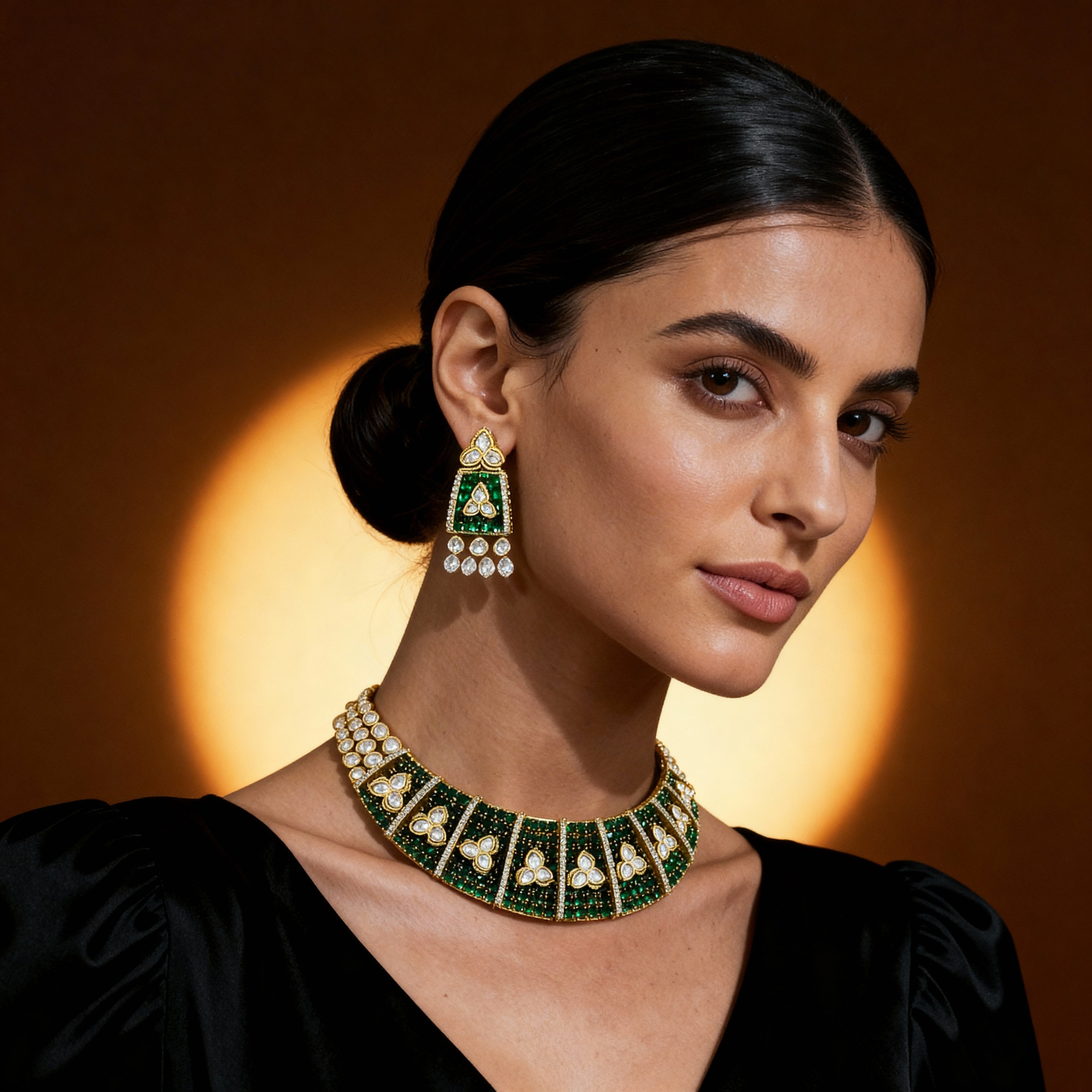 Traditional Indian Chokar Style Necklace Set