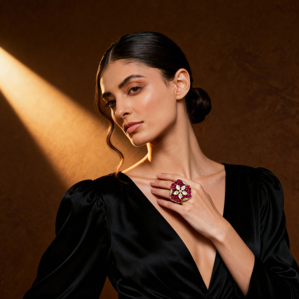 Floral Inspired Statement Ring