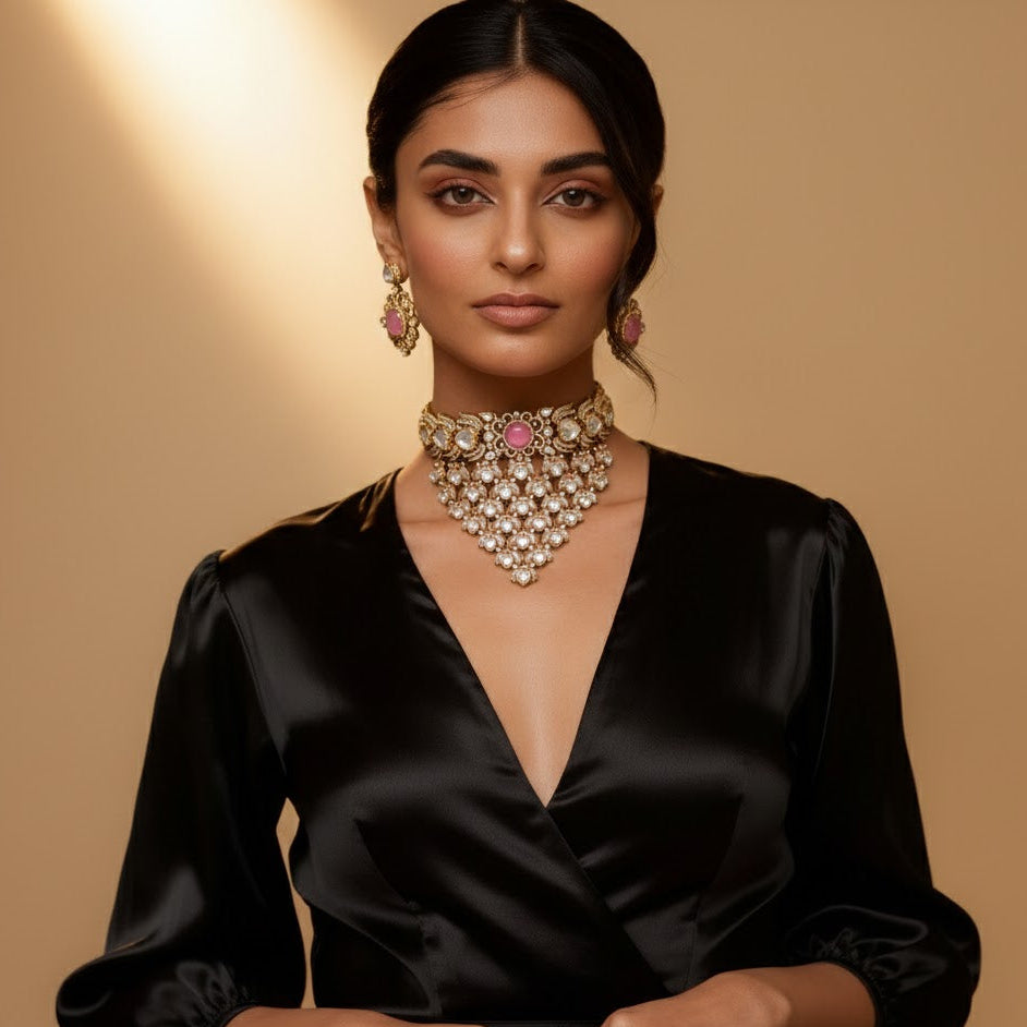 Luxrious Bridal Chokar Necklace Set